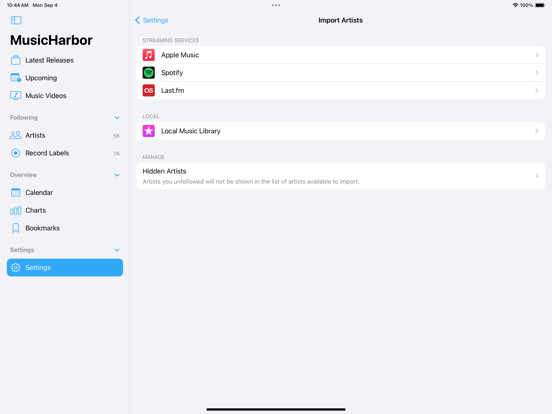 MusicHarbor - Track New Music screenshot 1