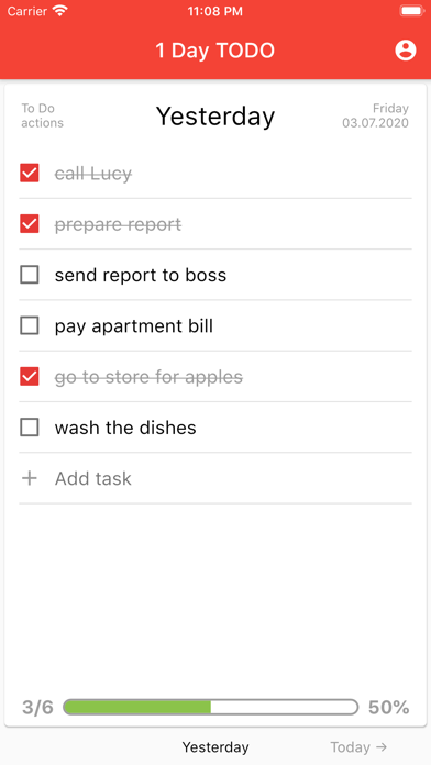 1 Day TODO: Daily Planner 2026 screenshot 1