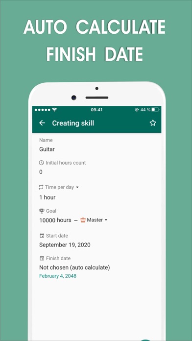 10,000 hours – skill tracker screenshot 2