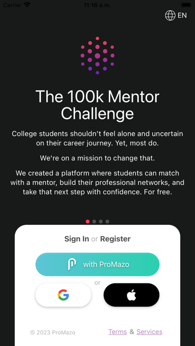 100k Mentor Challenge screenshot 2