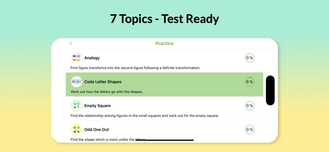 11+ Non-verbal Reasoning Lite screenshot 1