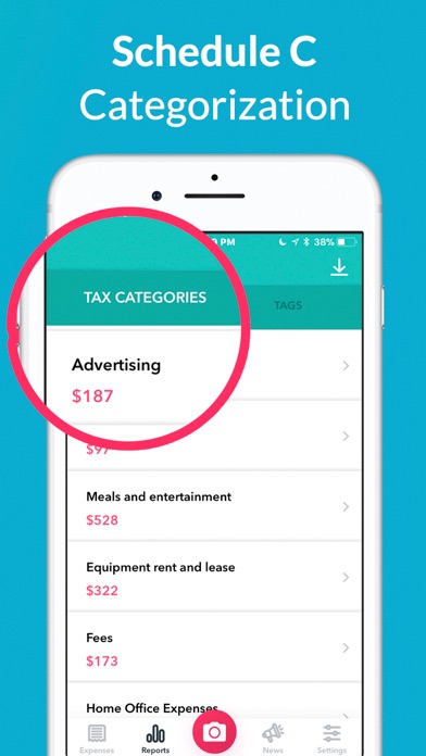 1tap receipts: Tax & Expenses screenshot 1