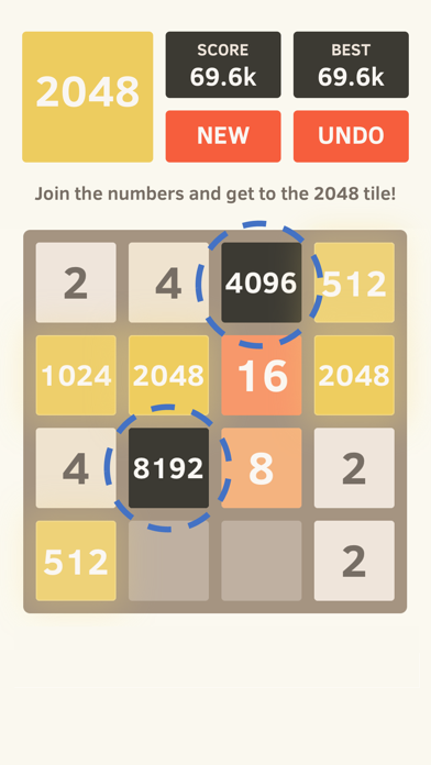 2048 by Gabriele Cirulli screenshot 2