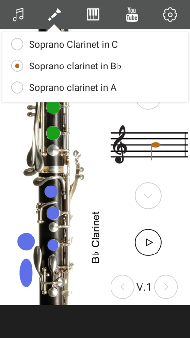 2D Clarinet Fingering Chart screenshot 1