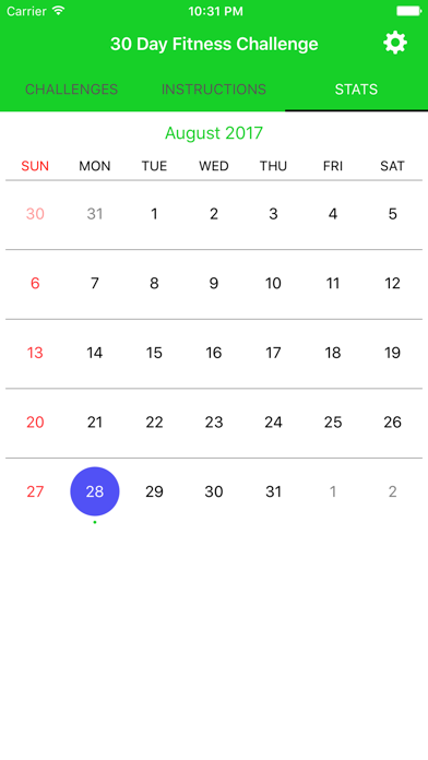 30 Day Fit Challenge Workout screenshot 1