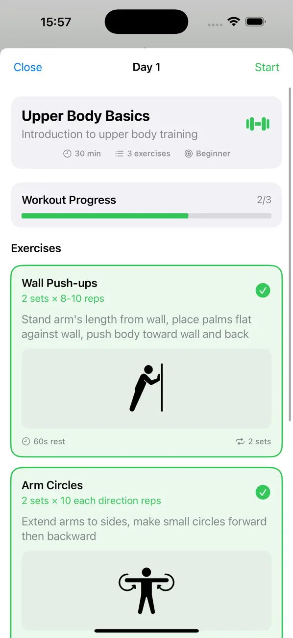30 Days Upper Body Workout screenshot 1