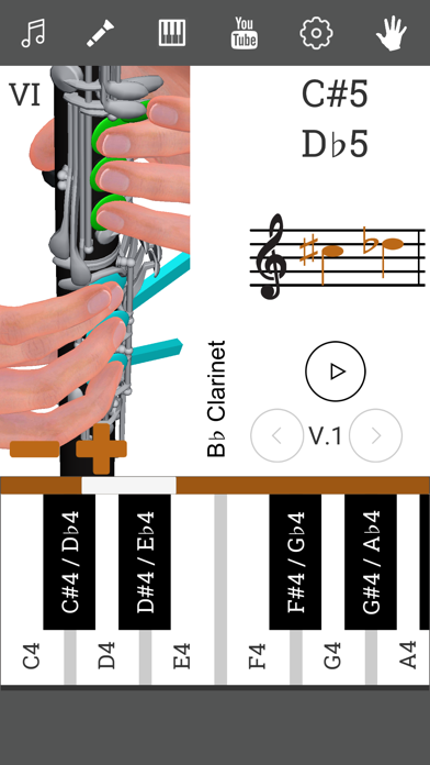 3D Clarinet Fingering Chart screenshot 3