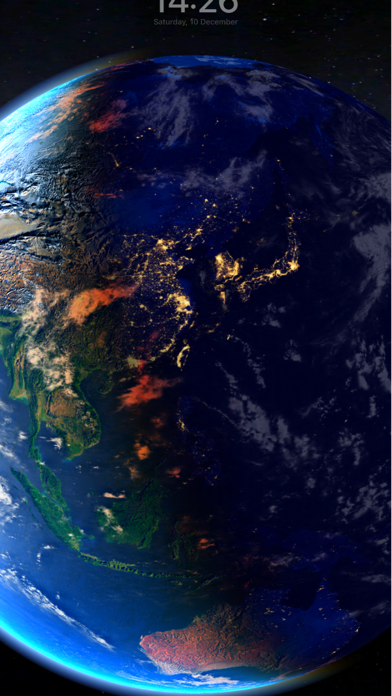 3D Earth & moon, sun and stars screenshot 1