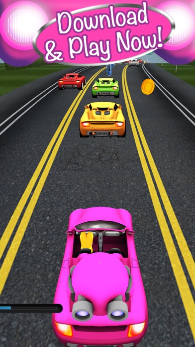 3D Fun Girly Car Racing screenshot 1