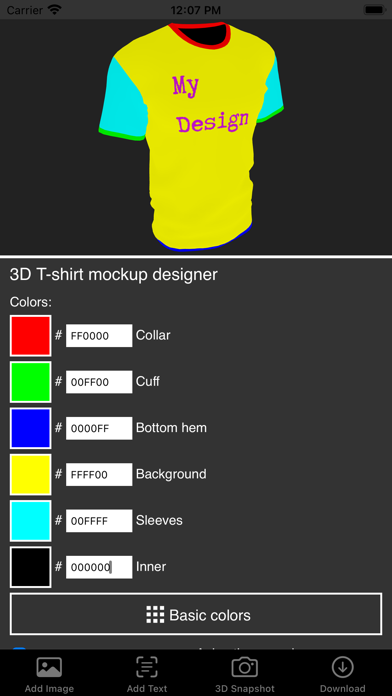 3D T-shirt Mockup Designer screenshot 1
