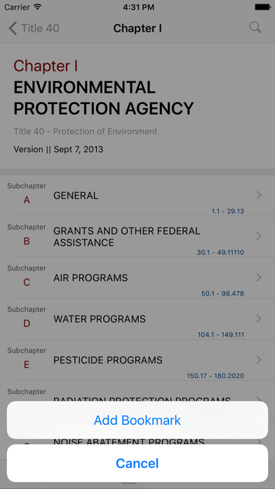 40 CFR - Protection of Environment (LawStack Ser.) screenshot 3