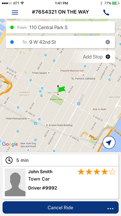 440 Car Service Black Inc screenshot 1