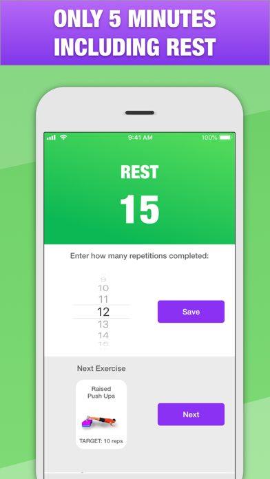 5 Minute Home Workout screenshot 3