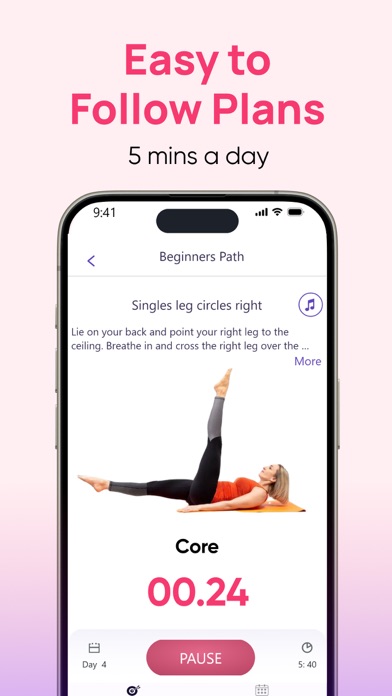 5 Minute Pilates Workout screenshot 3