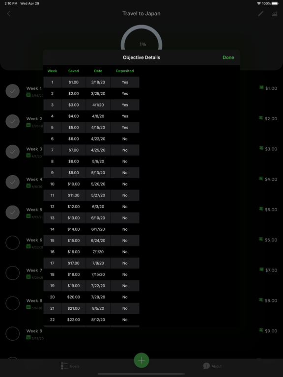 52 Week Challenge - Mobills screenshot 3
