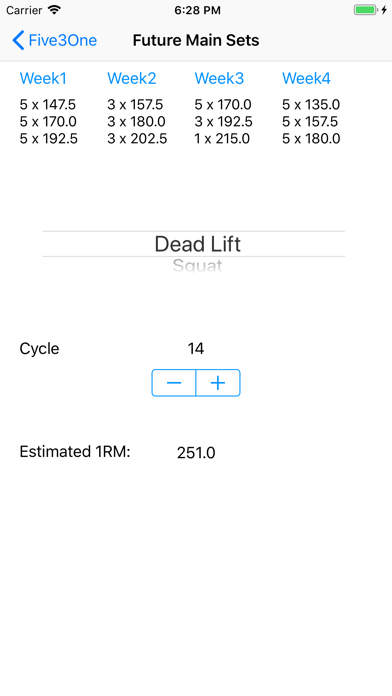 5/3/1 Workout logger - 531 screenshot 3