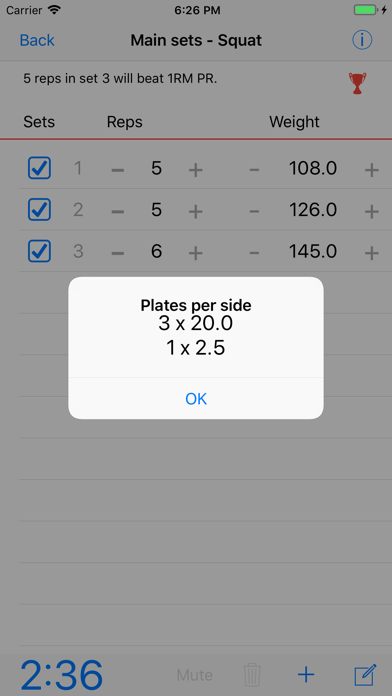 5/3/1 Workout logger - 531 screenshot 1