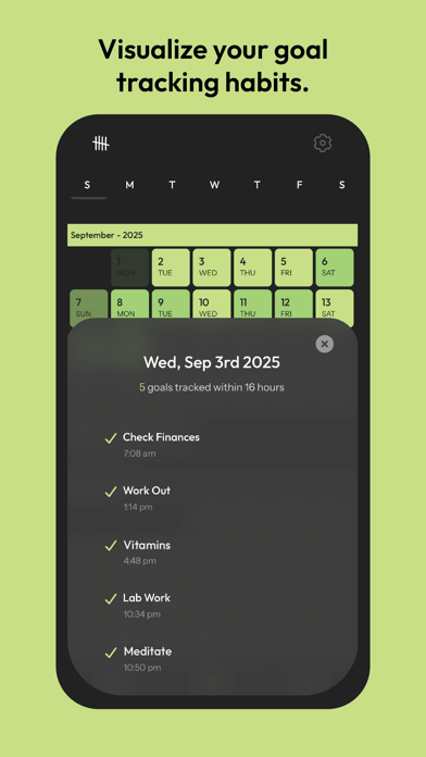 5Goals - Daily Goal Tracker screenshot 1