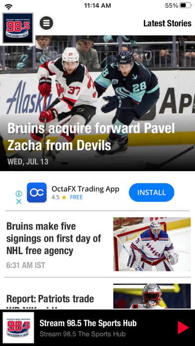 98.5 The Sports Hub screenshot 1