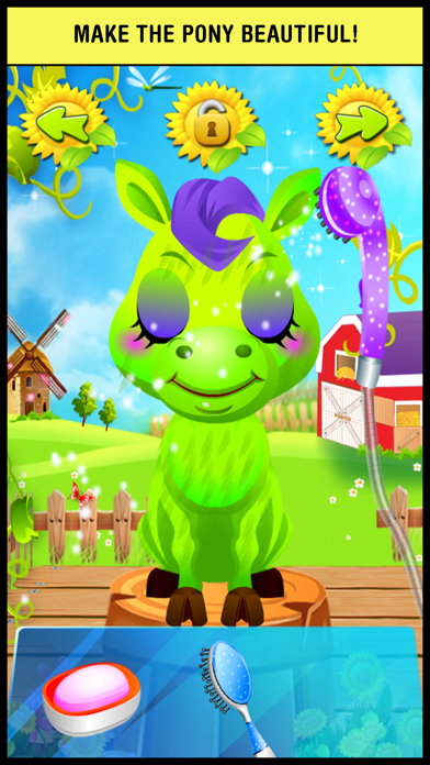 A Baby Pony Little Pet Spa Doctor - my pets vet hair salon & makeover dress up games for girls kids screenshot 4