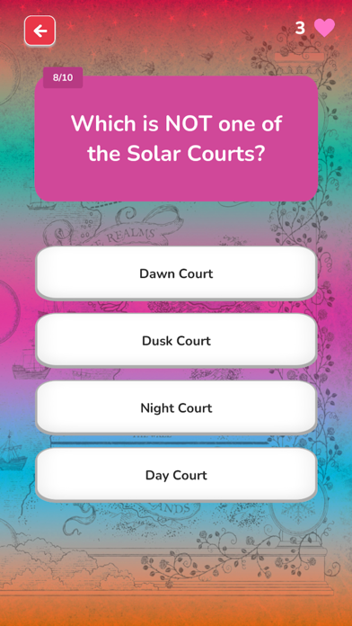 A Court of Thorns and Quizzes screenshot 3