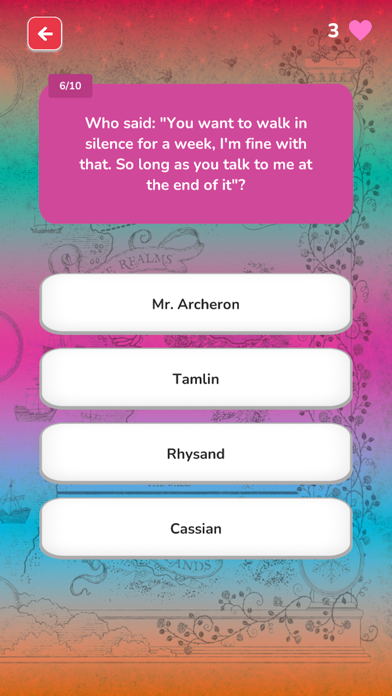 A Court of Thorns and Quizzes screenshot 1