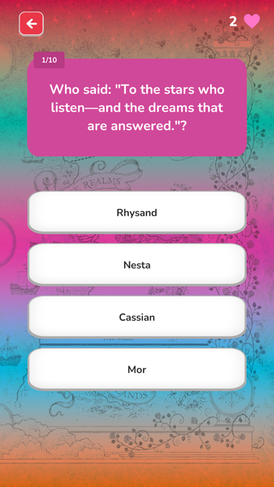 A Court of Thorns and Quizzes screenshot 4