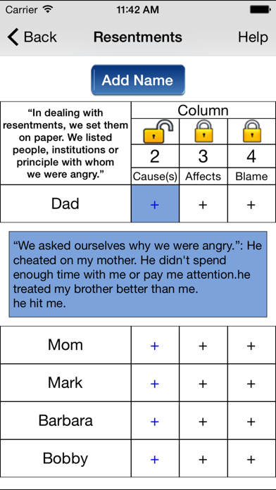 AA 4th Step screenshot 4