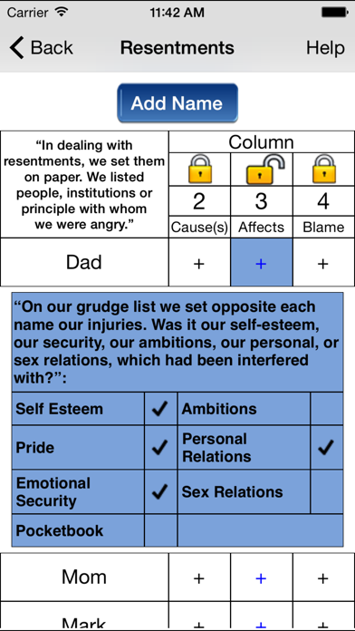 AA 4th Step screenshot 3