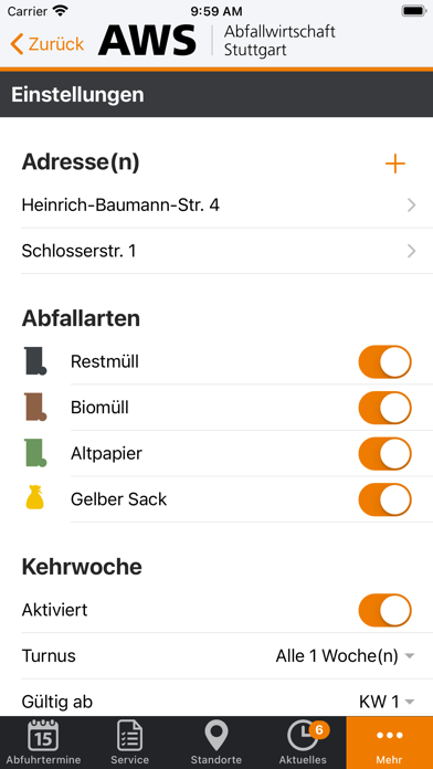 Abfallwirtschaft Stuttgart screenshot 1