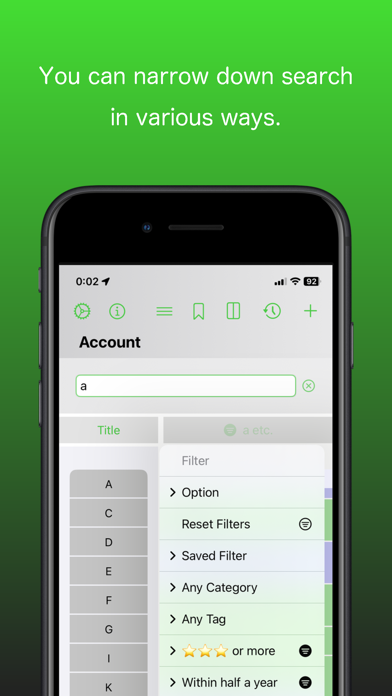 Account - information manager screenshot 1