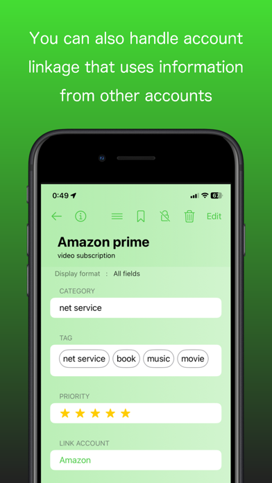 Account - information manager screenshot 3