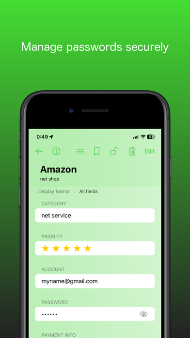 Account - information manager screenshot 4
