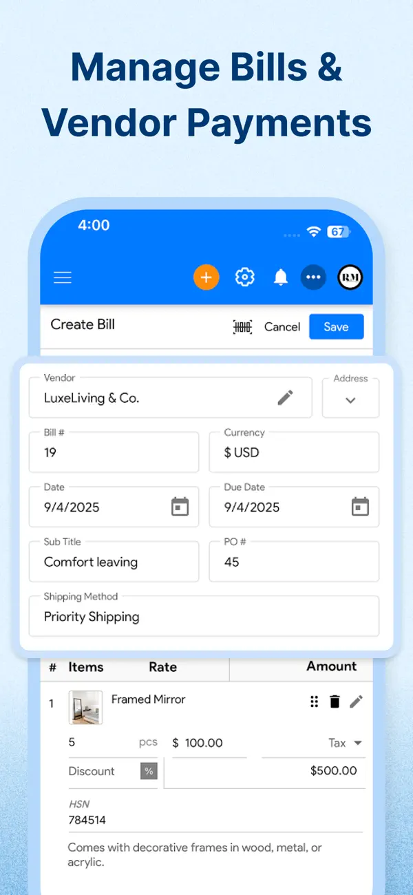 Accounting App - Moon Billing screenshot 3
