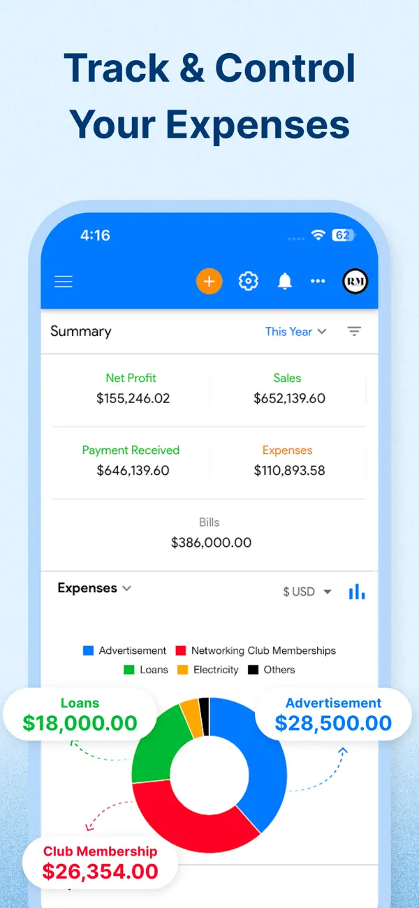 Accounting App - Moon Billing screenshot 1