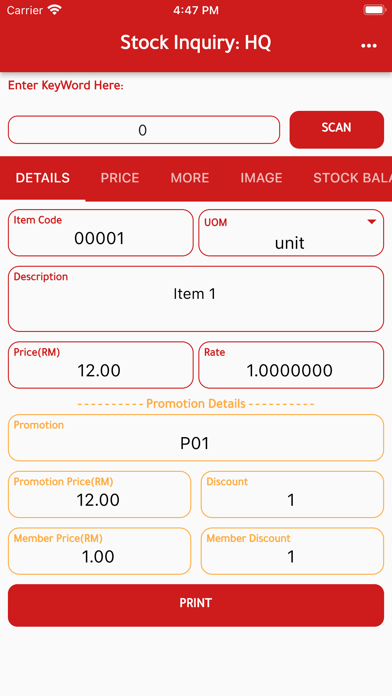 Accountsoft Stock Inquiry screenshot 1