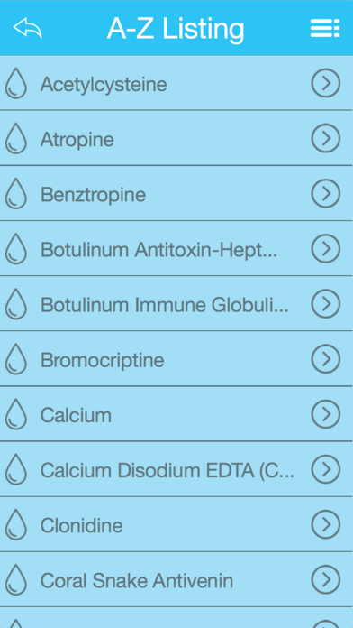 ACEP Toxicology Section Antidote App screenshot 2