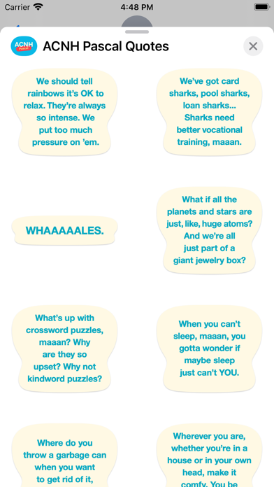 ACNH Pascal Quotes screenshot 2