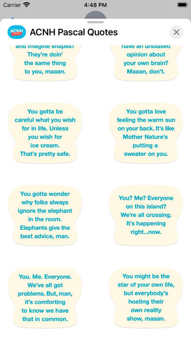 ACNH Pascal Quotes screenshot 1