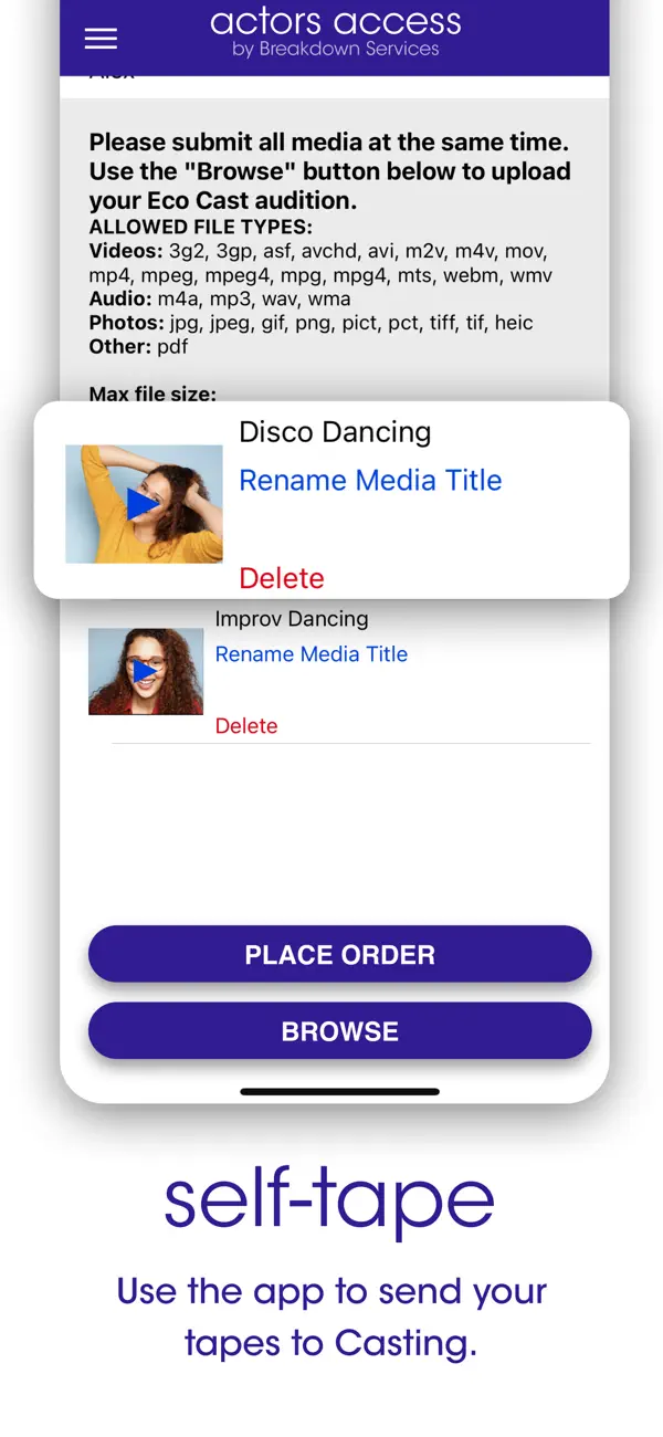 Actors Access screenshot 2