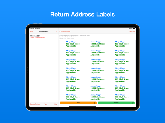 Address Labels & Envelopes screenshot 1