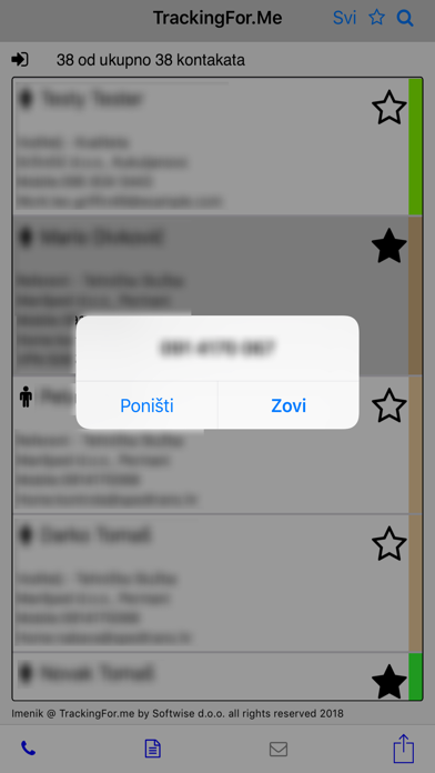 AddressBook TrackingForMe screenshot 3