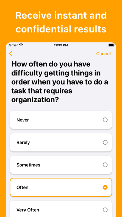 ADHD Test (Adult) screenshot 2