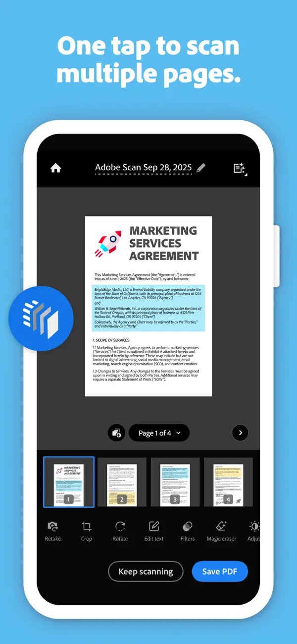Adobe Scan: PDF & OCR Scanner screenshot 4