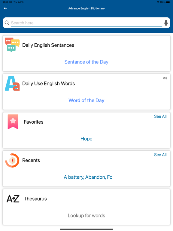 Advance English Dictionary screenshot 9