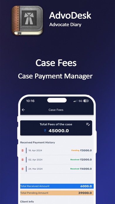 Advocate Diary- AdvoDesk screenshot 1