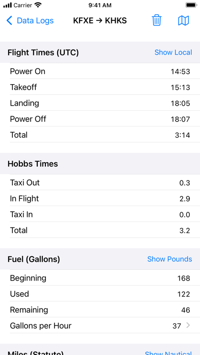 aeroLogbook screenshot 2