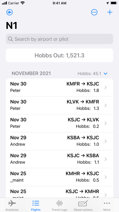aeroLogbook screenshot 9
