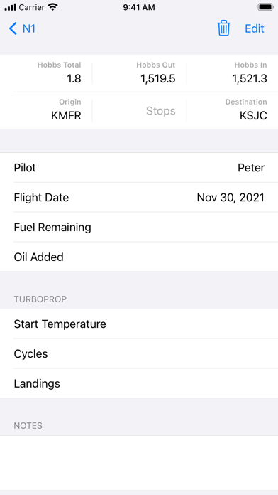 aeroLogbook screenshot 8