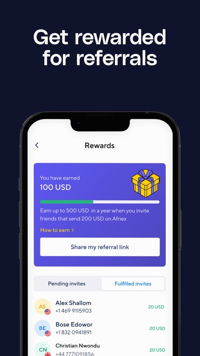 Afriex - Money transfer screenshot 2